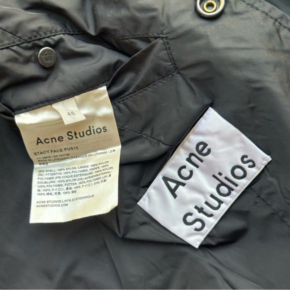 Acne Black Lightweight Shirt Jacket - Picture 4 of 7
